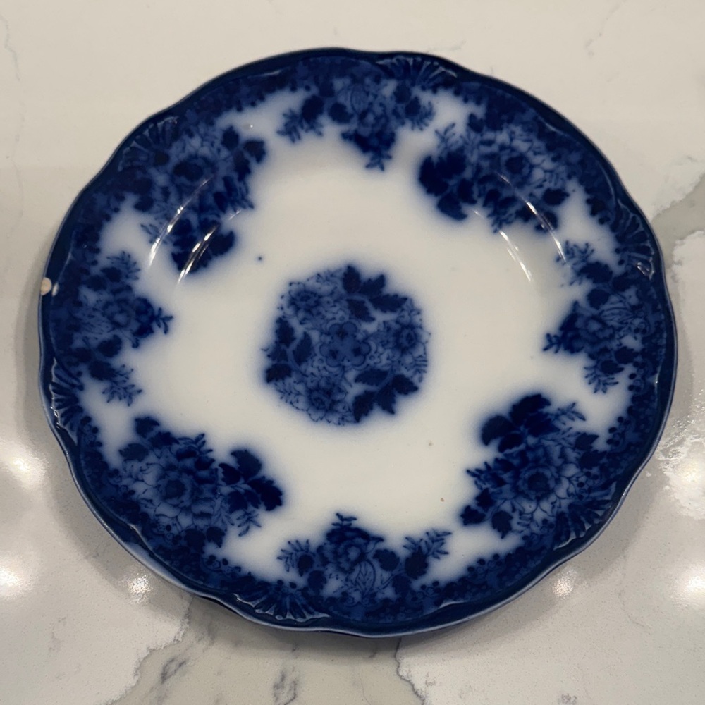 Blue Waldorf Flow Floral Ceramic Dinner Plate 9 inch